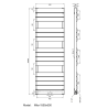Grzejnik łazienkowy elektryczny Mila 1500x500 antracyt 11