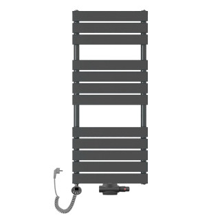Grzejnik łazienkowy wodno-elektryczny Mila 1200x500 antracyt 1