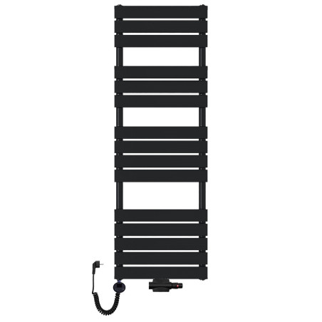 Grzejnik łazienkowy wodno-elektryczny Mila 1500x500 czarny 1