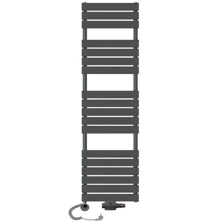 Grzejnik łazienkowy wodno-elektryczny Mila 1800x500 antracyt 1