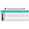 Grzejnik pionowy panelowy SQD 1800 czarny - podłączenie dolne lewe / dolne prawe 8