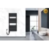 Grzejnik łazienkowy elektryczny Mila 1200x500 czarny 5