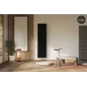Grzejnik pionowy Nessa 1800 Czarny - podłączenie dolne lewe / dolne prawe 12