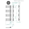 Grzejnik łazienkowy Sophia 1180 antracyt elektryczny