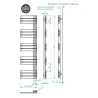 Grzejnik łazienkowy wodno-elektryczny Sophia 1510 czarny 3